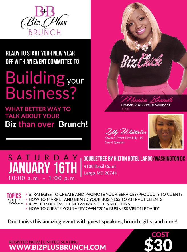 Biz Plus Brunch Flyer